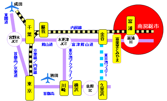 南房総アクセスマップ